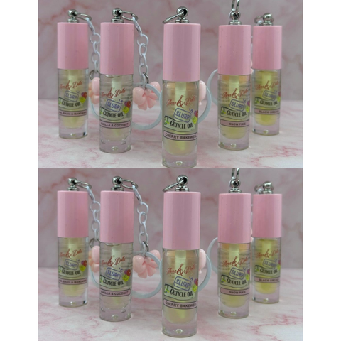 Slurp Cuticle Oil Keyring Pack of 10 -Black Orchid