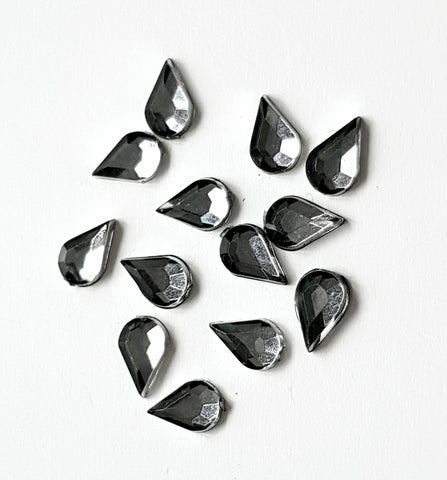 Teardrop Rhinestones - Black