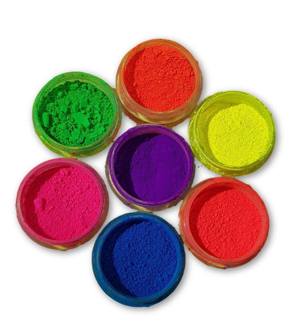 Set of 7 Neon Pigment Powders